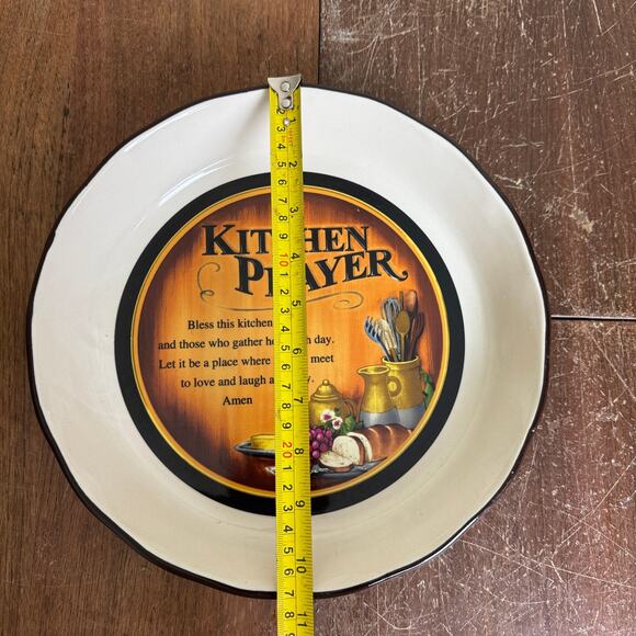 Abbey Press Kitchen Prayer Decorative Oven Safe 10.5 inch‎ Pie Dish - Picture 2 of 8